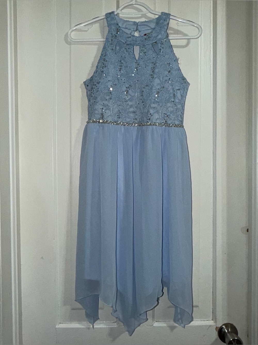 Girls size 16 dress Light Blue Girls' Embellished Halter Dress fairy